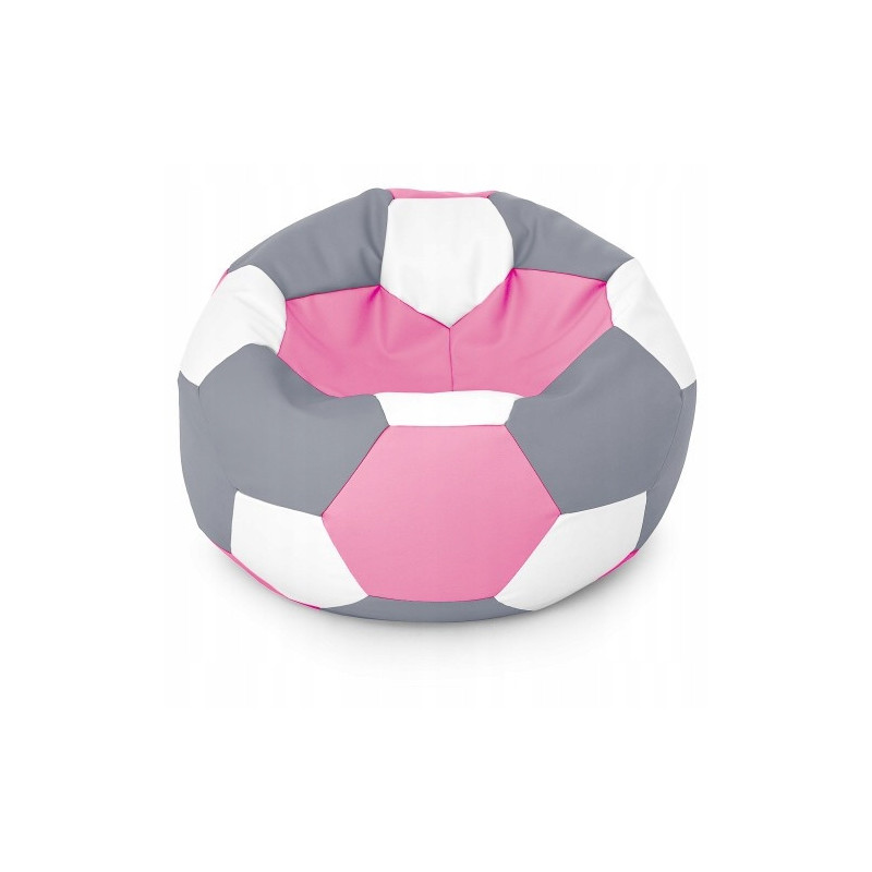 PUFA PIŁKA RÓŻOWO BIAŁO SZARA