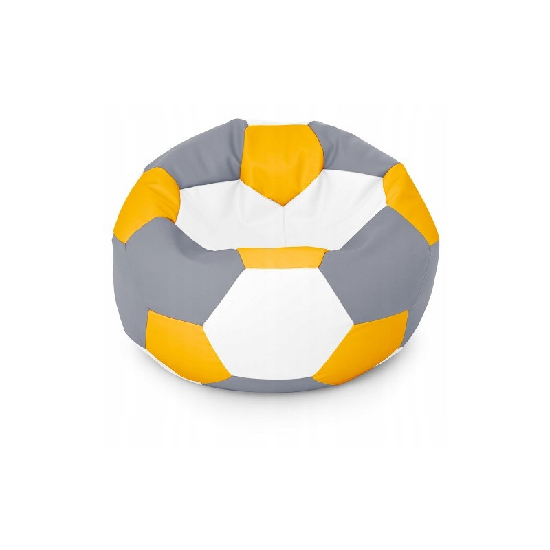 PUFA PIŁKA CYTRYNOWO BIAŁO SZARA