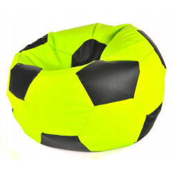 PUFA PIŁKA LIMONKOWO CZARNA