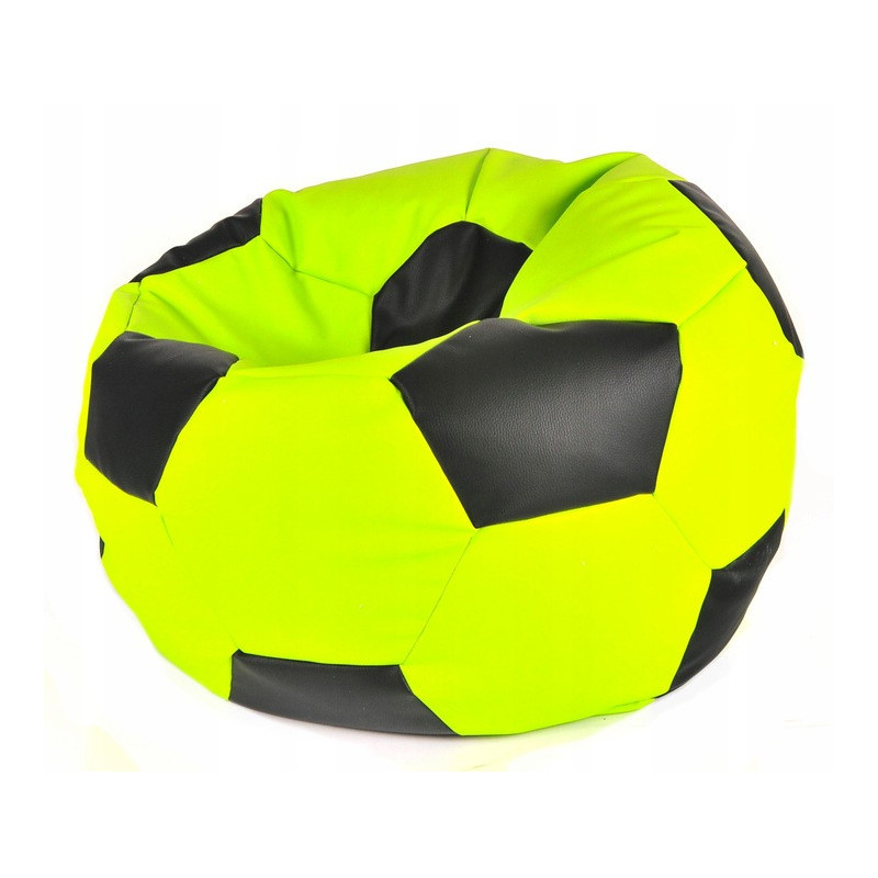 PUFA PIŁKA LIMONKOWO CZARNA