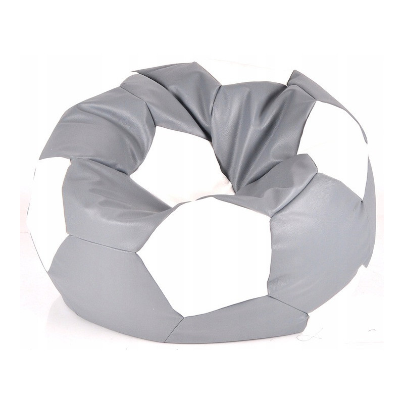 PUFA PIŁKA SZARO BIAŁA