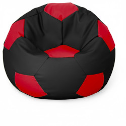 PUFA PIŁKA CZARNO CZERWONA