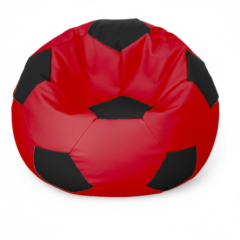 PUFA PIŁKA CZERWONO CZARNA