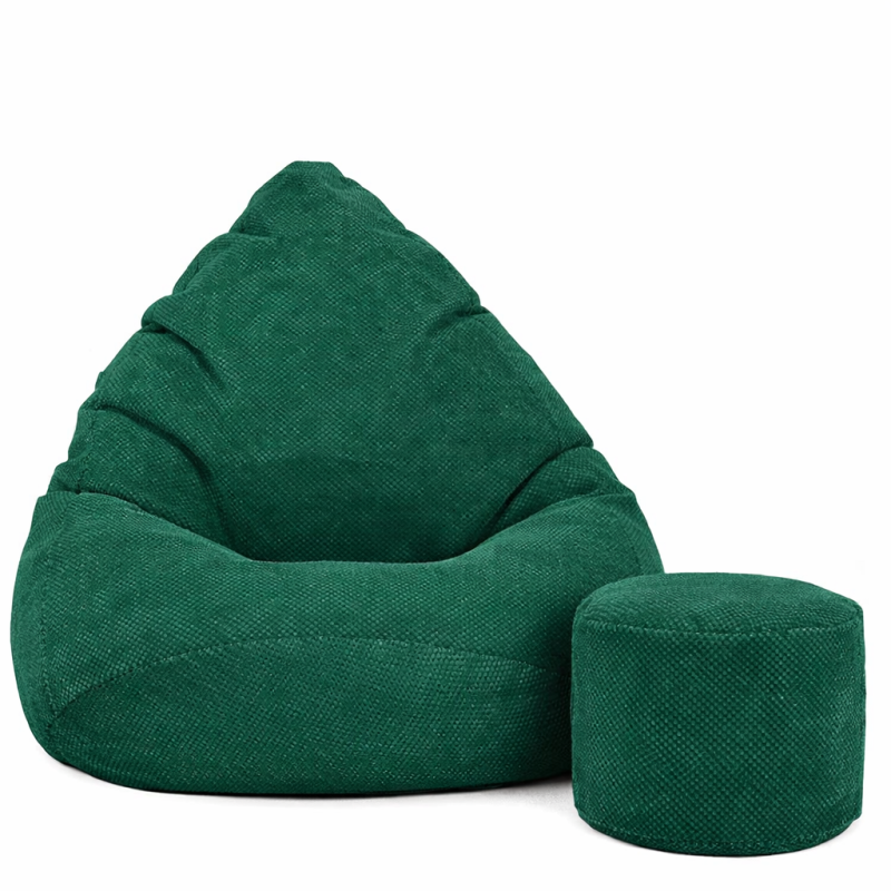 PUFA WOREK SAKO WELUR DOT BUTELKOWY ZIELONY