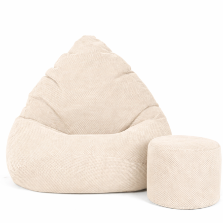 PUFA WOREK SAKO WELUR DOT JASNY BEŻ