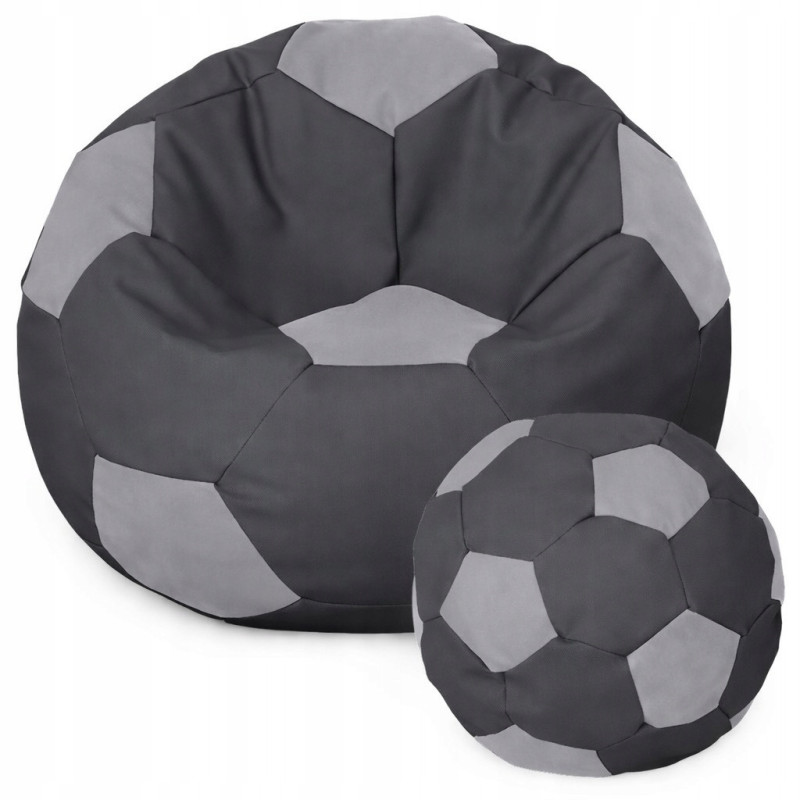PUFA PIŁKA SZARO GRAFITOWO-SZARA