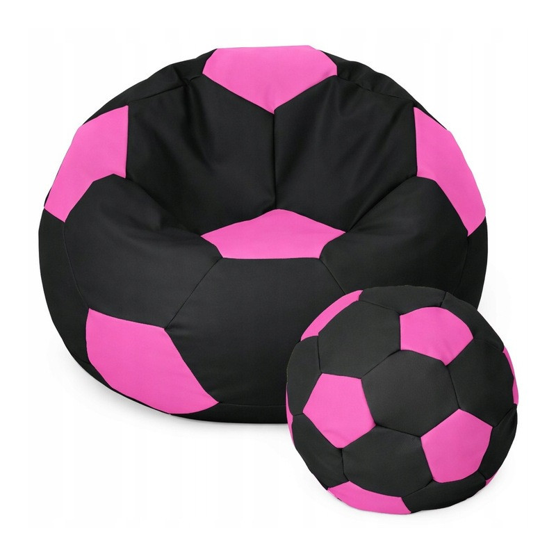 PUFA PIŁKA CZARNO-RÓŻOWA