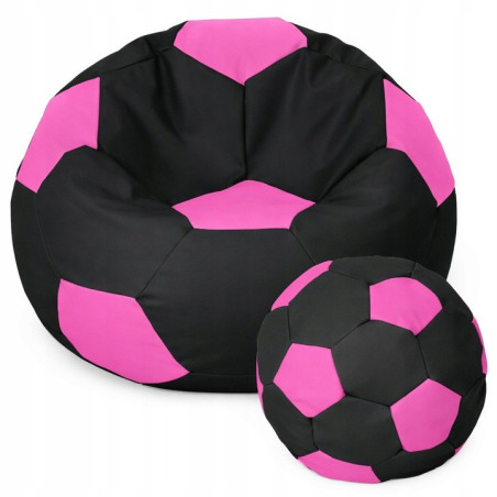 PUFA PIŁKA CZARNO-RÓŻOWA