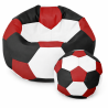PUFA PIŁKA CZARNO-CZERWONO-BIAŁA